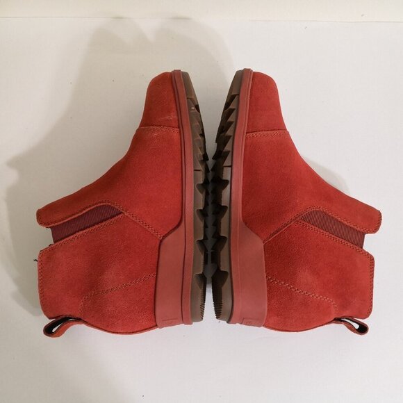 NEW Sorel Women's Evie Pull-On Bootie Waterproof Suede Leather Wedge Ankle Sz 7 - Picture 6 of 7